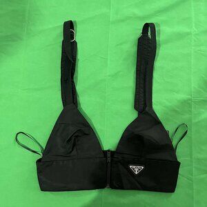 Black Prada Re-Nylon Gabardine Bralette Size M
